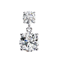 Stellar Drop Round Lab Grown Diamond Earrings - Ophiratbf