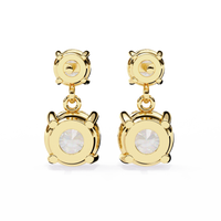 Stellar Drop Round Lab Grown Diamond Earrings - Ophiratbf