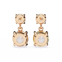 Stellar Drop Round Lab Grown Diamond Earrings - Ophiratbf