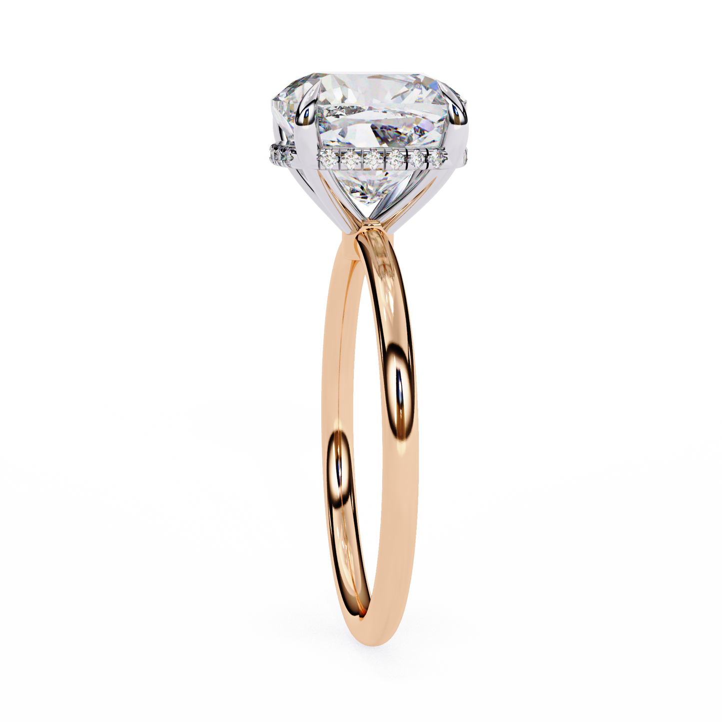 elise lab grown diamond cushion classic ring