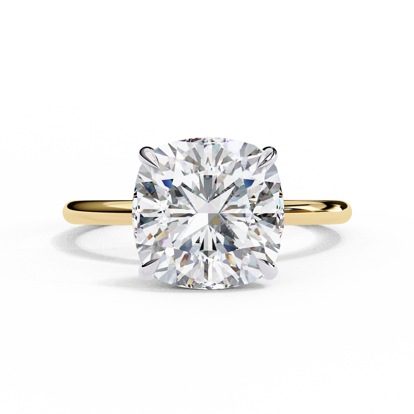 elise lab grown diamond cushion classic ring