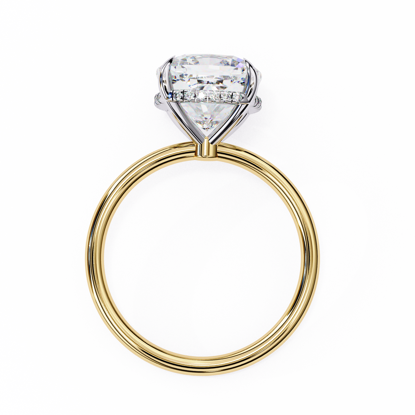 elise lab grown diamond cushion classic ring