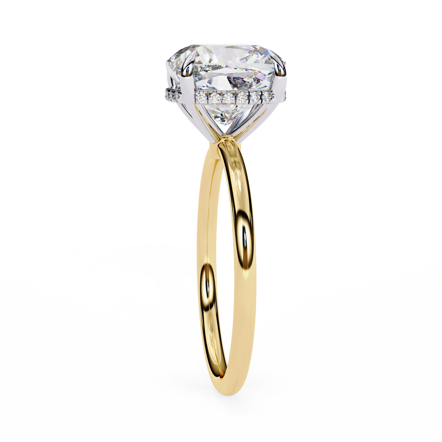 elise lab grown diamond cushion classic ring