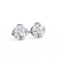 Sunlit Bloom Round Lab Grown Diamond Earrings - Ophiratbf
