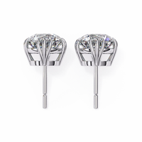 Sunlit Bloom Round Lab Grown Diamond Earrings - Ophiratbf