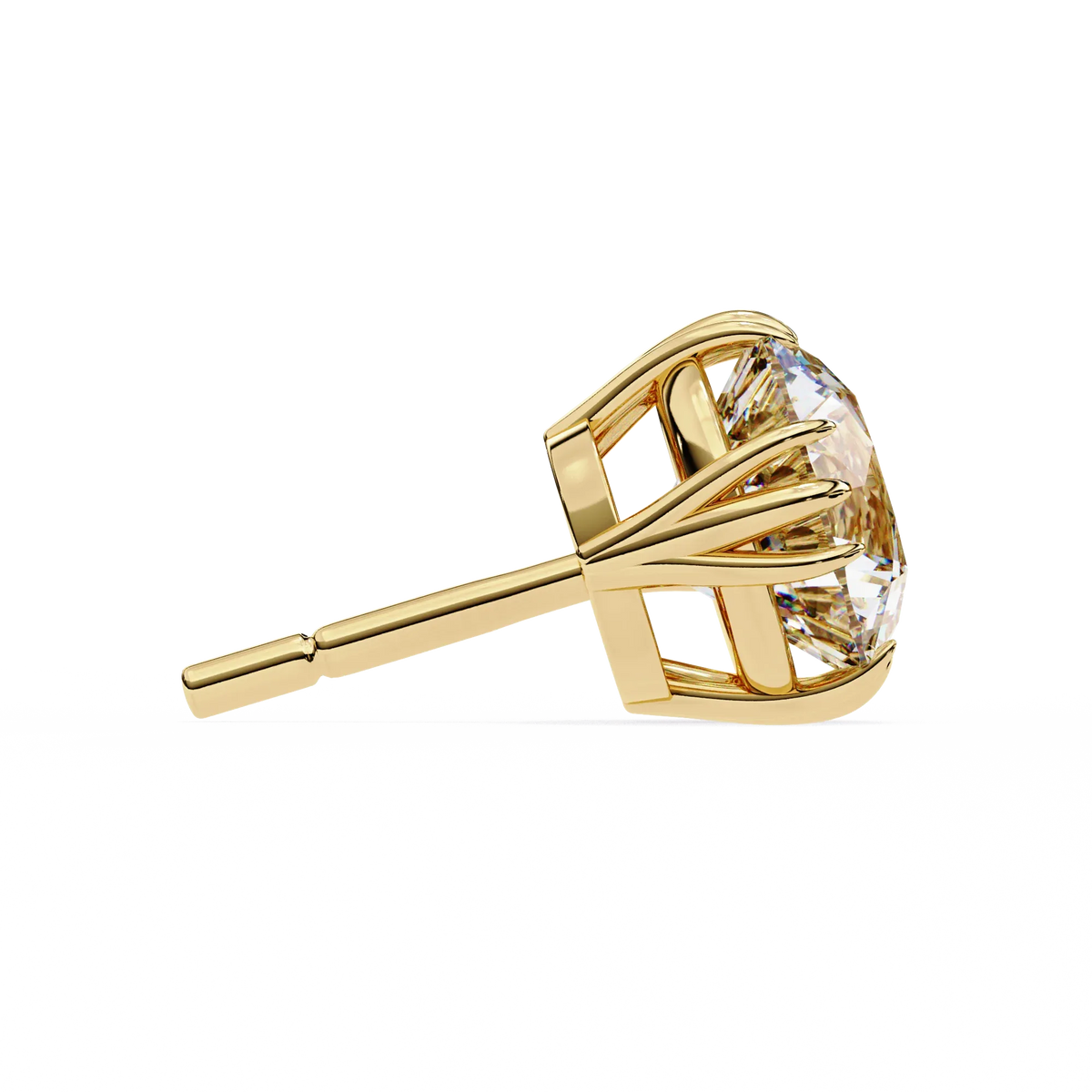 Sunlit Bloom Round Lab Grown Diamond Earrings - Ophiratbf