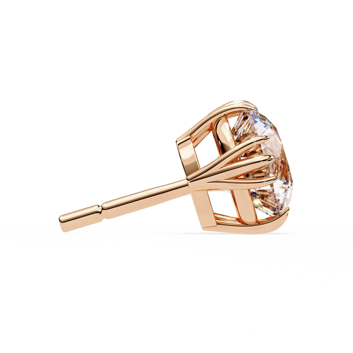 Sunlit Bloom Round Lab Grown Diamond Earrings - Ophiratbf