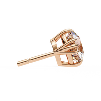 Sunlit Bloom Round Lab Grown Diamond Earrings - Ophiratbf