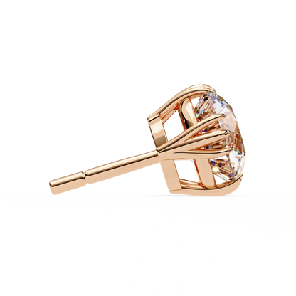 Sunlit Bloom Round Lab Grown Diamond Earrings