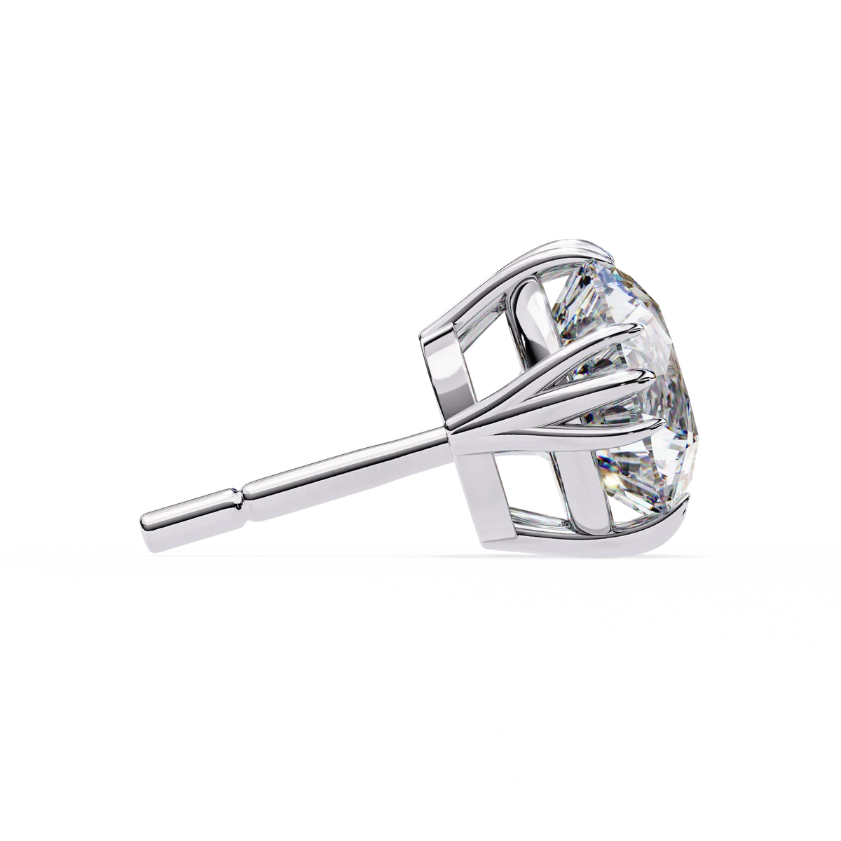 Sunlit Bloom Round Lab Grown Diamond Earrings - Ophiratbf