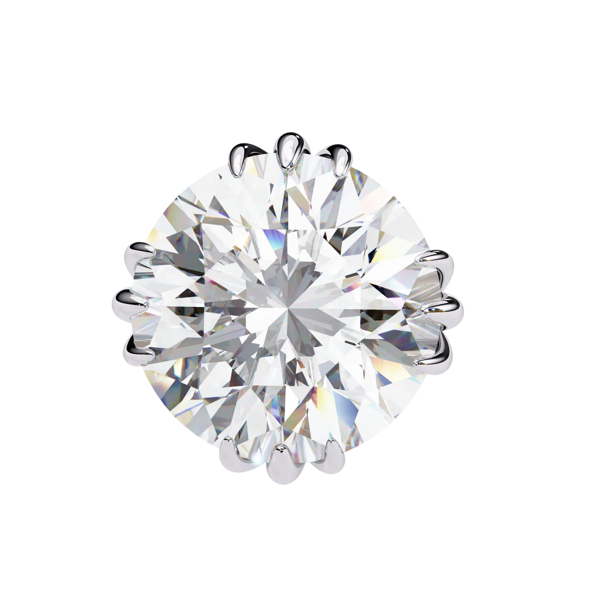 Sunlit Bloom Round Lab Grown Diamond Earrings - Ophiratbf