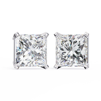 Pure Elegance Princess Lab Grown Diamond Earrings - Ophiratbf