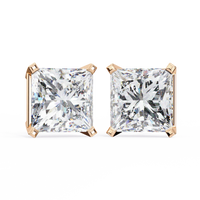 Pure Elegance Princess Lab Grown Diamond Earrings - Ophiratbf
