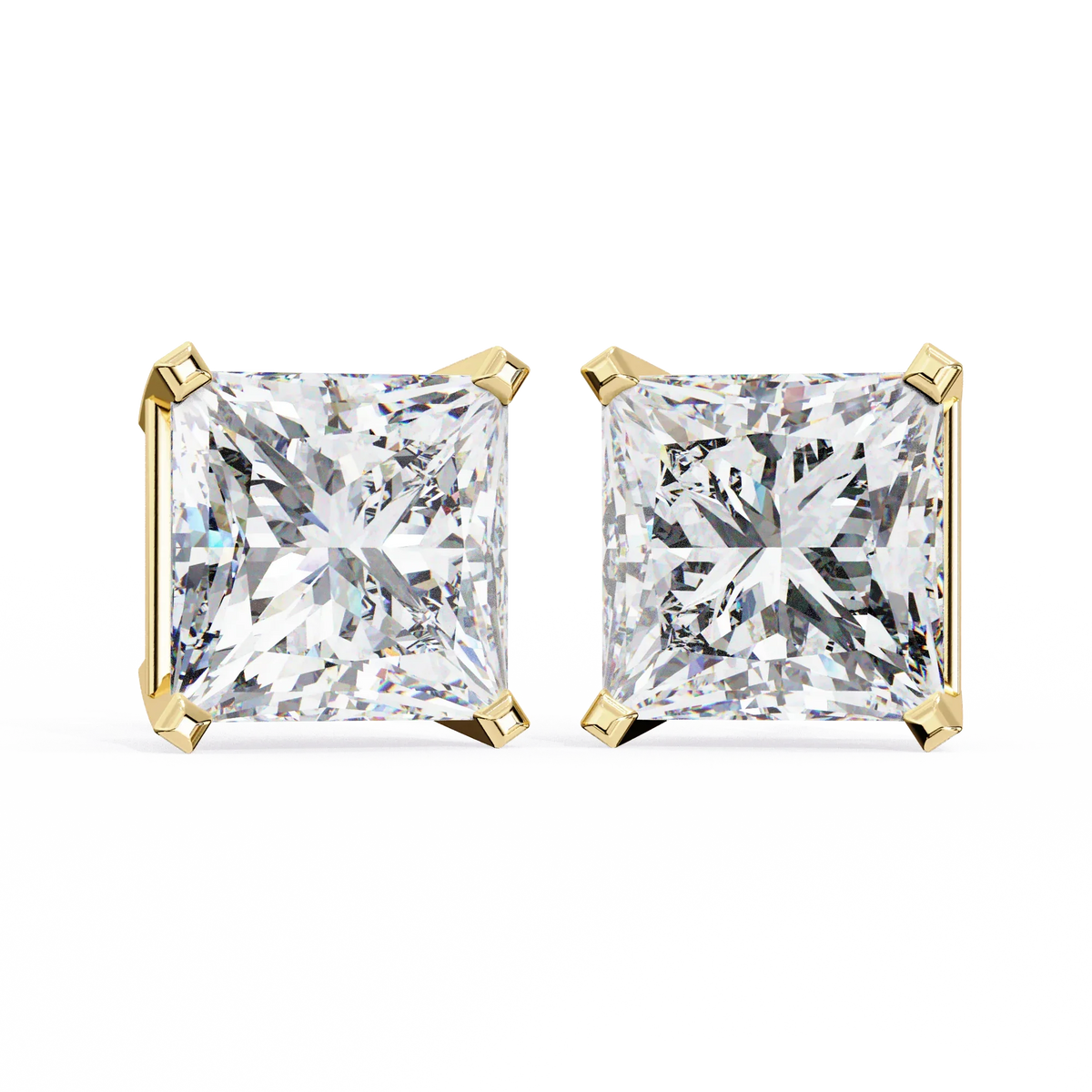 Pure Elegance Princess Lab Grown Diamond Earrings - Ophiratbf