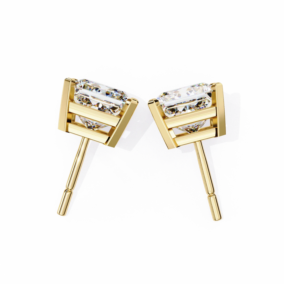 Pure Elegance Princess Lab Grown Diamond Earrings - Ophiratbf