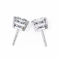 Pure Elegance Princess Lab Grown Diamond Earrings - Ophiratbf
