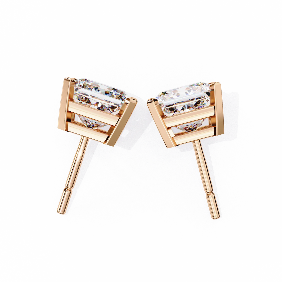 Pure Elegance Princess Lab Grown Diamond Earrings - Ophiratbf
