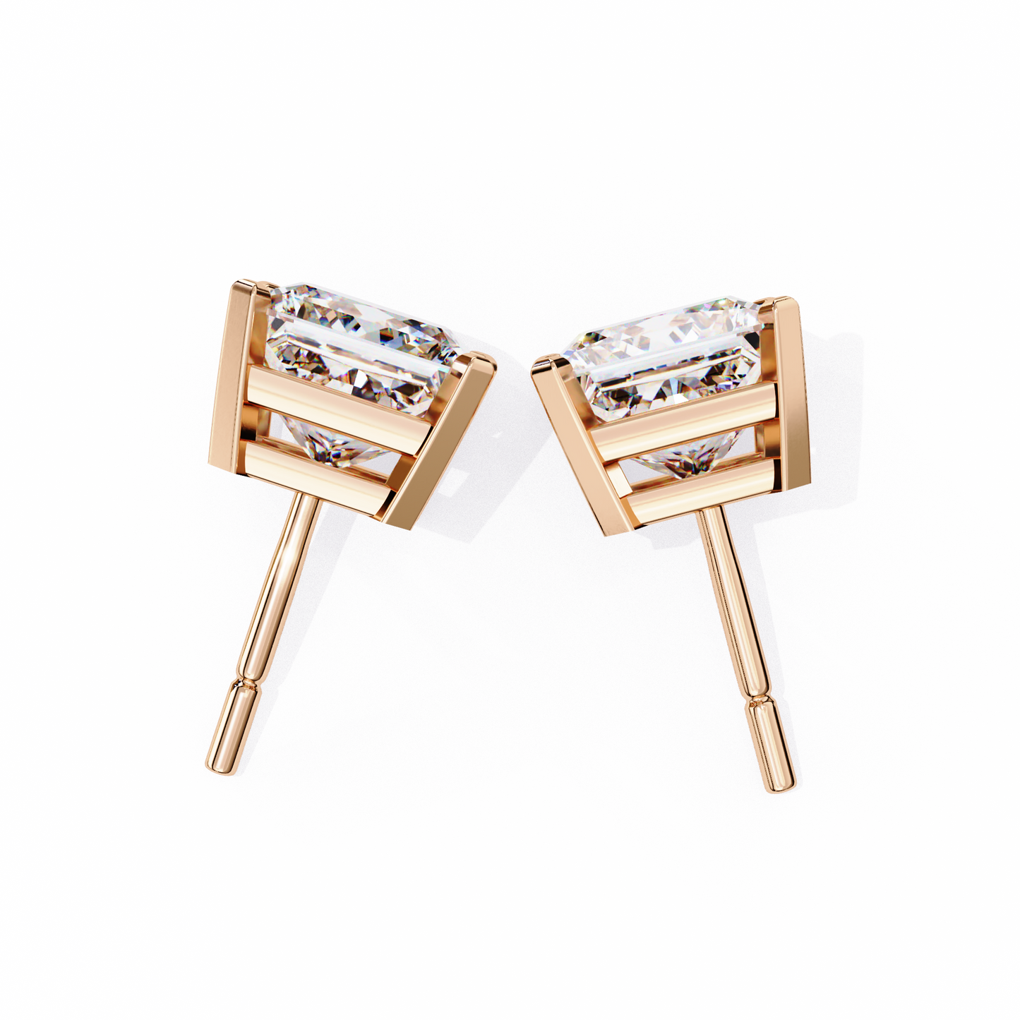 pure elegance princess lab grown diamond earrings