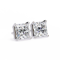 Pure Elegance Princess Lab Grown Diamond Earrings - Ophiratbf