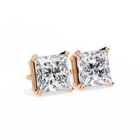 Pure Elegance Princess Lab Grown Diamond Earrings - Ophiratbf