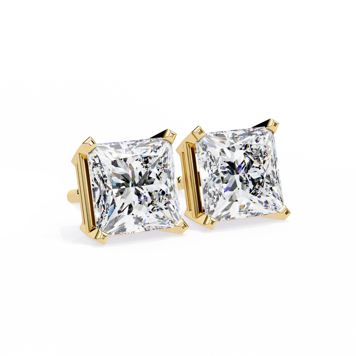 Pure Elegance Princess Lab Grown Diamond Earrings - Ophiratbf