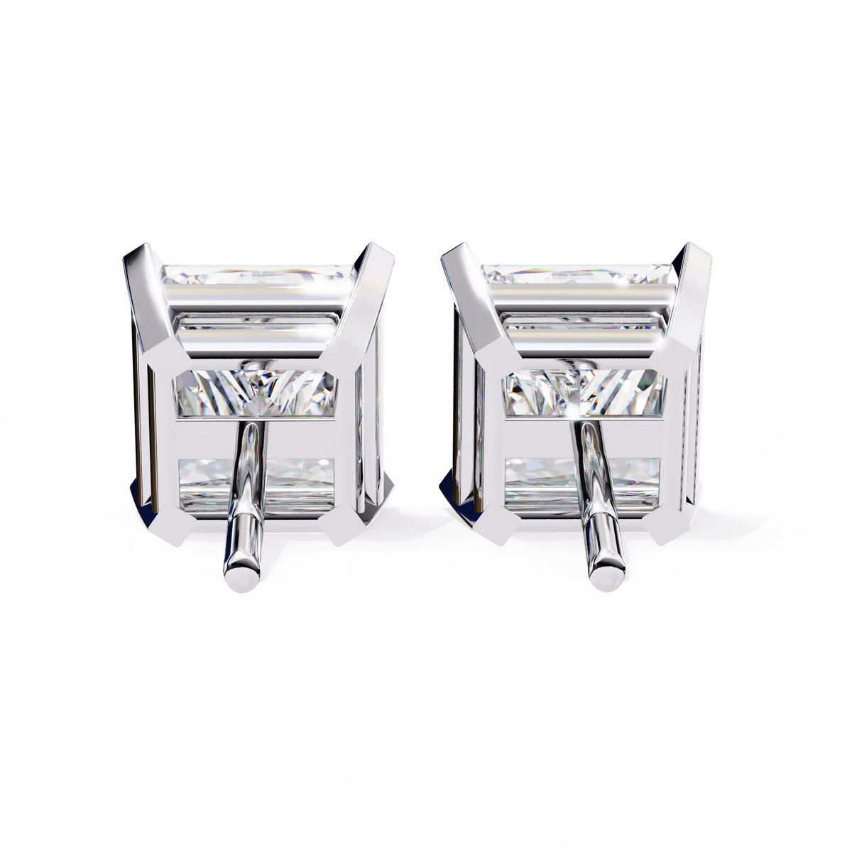 Pure Elegance Princess Lab Grown Diamond Earrings - Ophiratbf