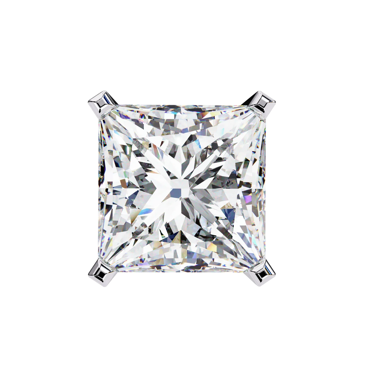 Pure Elegance Princess Lab Grown Diamond Earrings - Ophiratbf