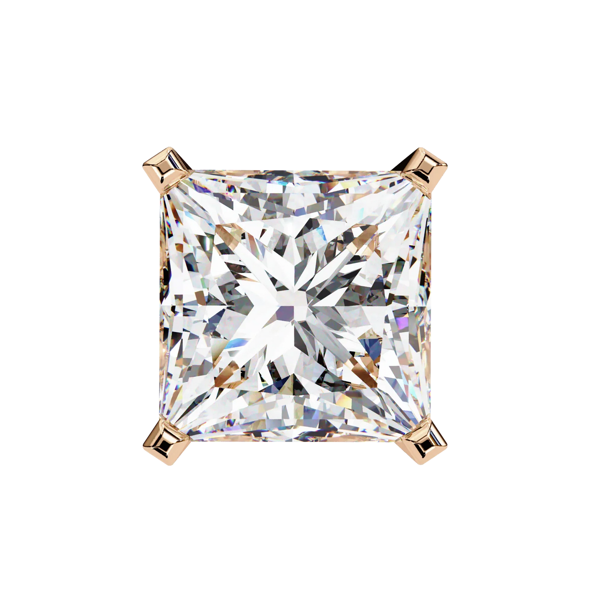 Pure Elegance Princess Lab Grown Diamond Earrings - Ophiratbf