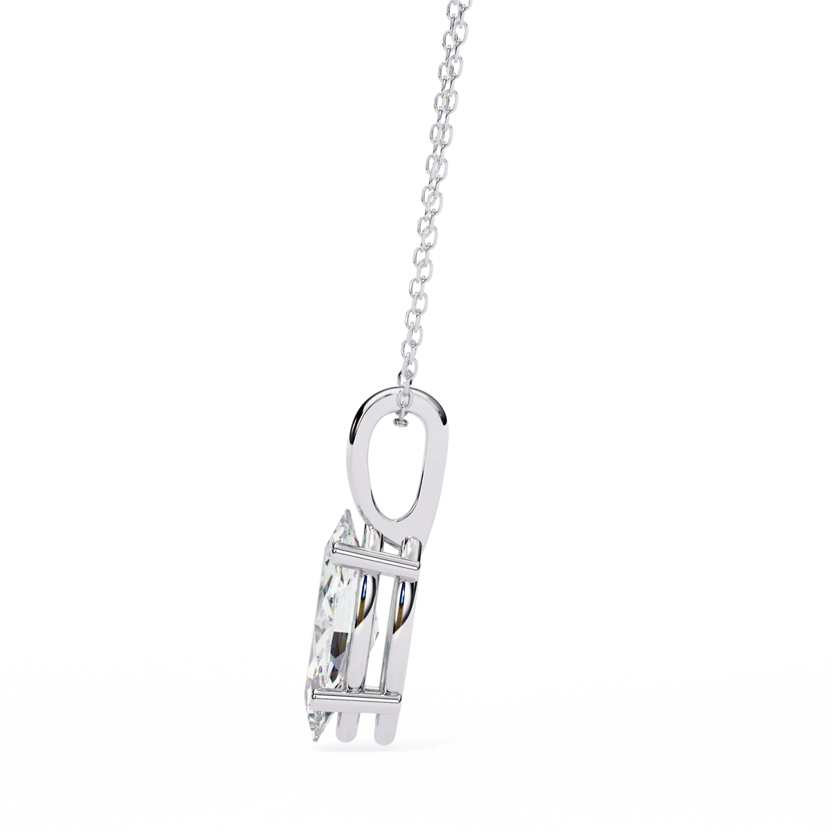 Sleek Marquise Lab-Grown Diamond Necklace - Ophiratbf