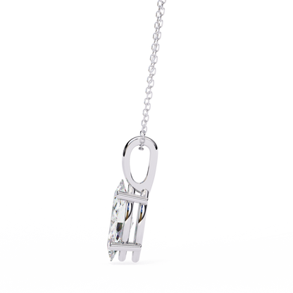 Sleek Marquise Lab-Grown Diamond Necklace