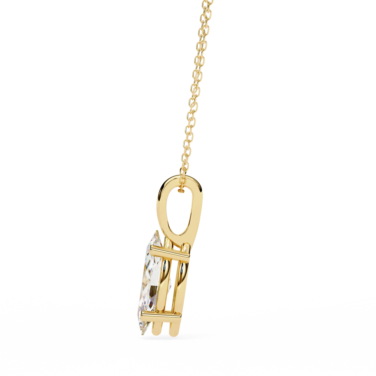 Sleek Marquise Lab-Grown Diamond Necklace - Ophiratbf