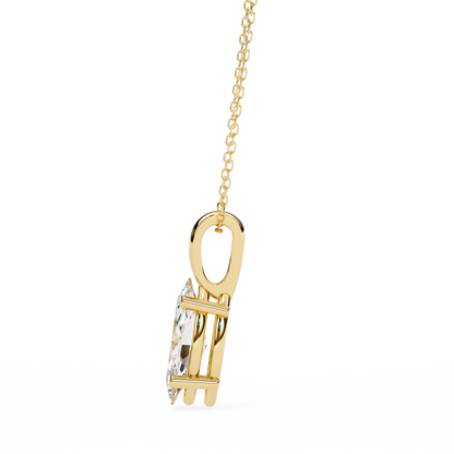 Sleek Marquise Lab-Grown Diamond Necklace