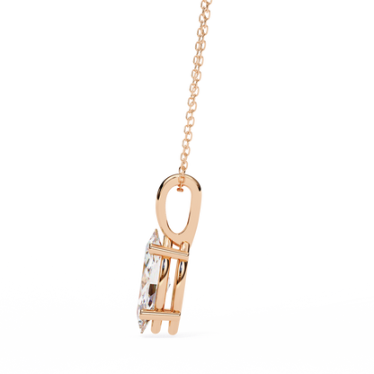 Sleek Marquise Lab-Grown Diamond Necklace
