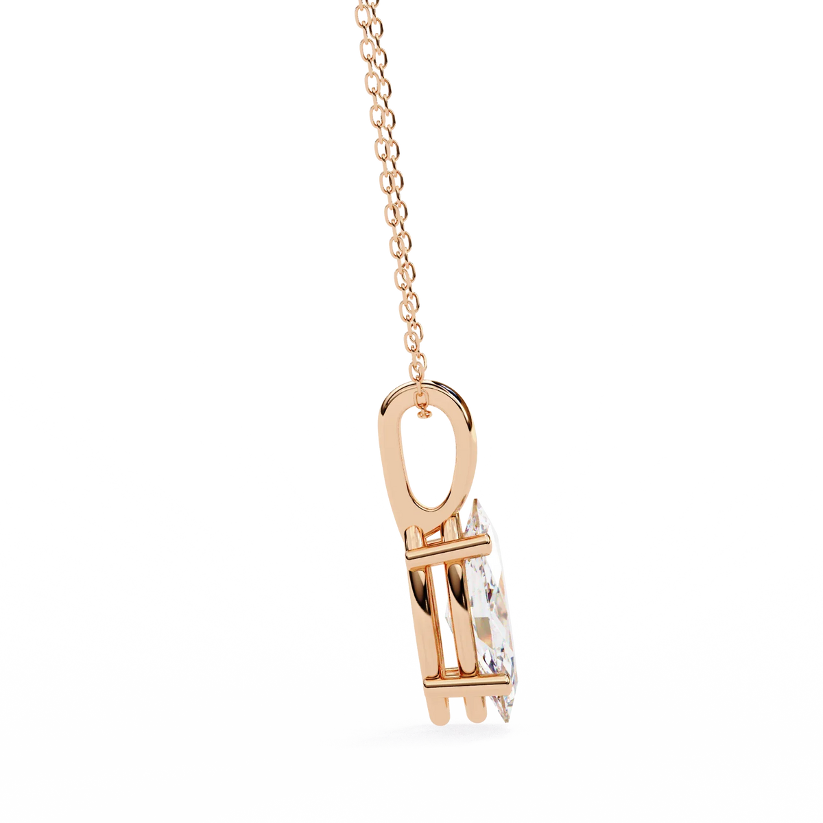 Sleek Marquise Lab-Grown Diamond Necklace - Ophiratbf