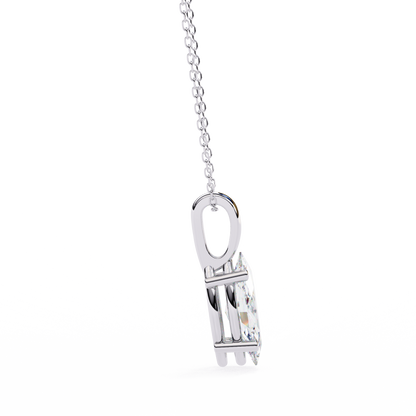 Sleek Marquise Lab-Grown Diamond Necklace