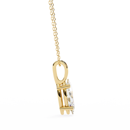 Sleek Marquise Lab-Grown Diamond Necklace