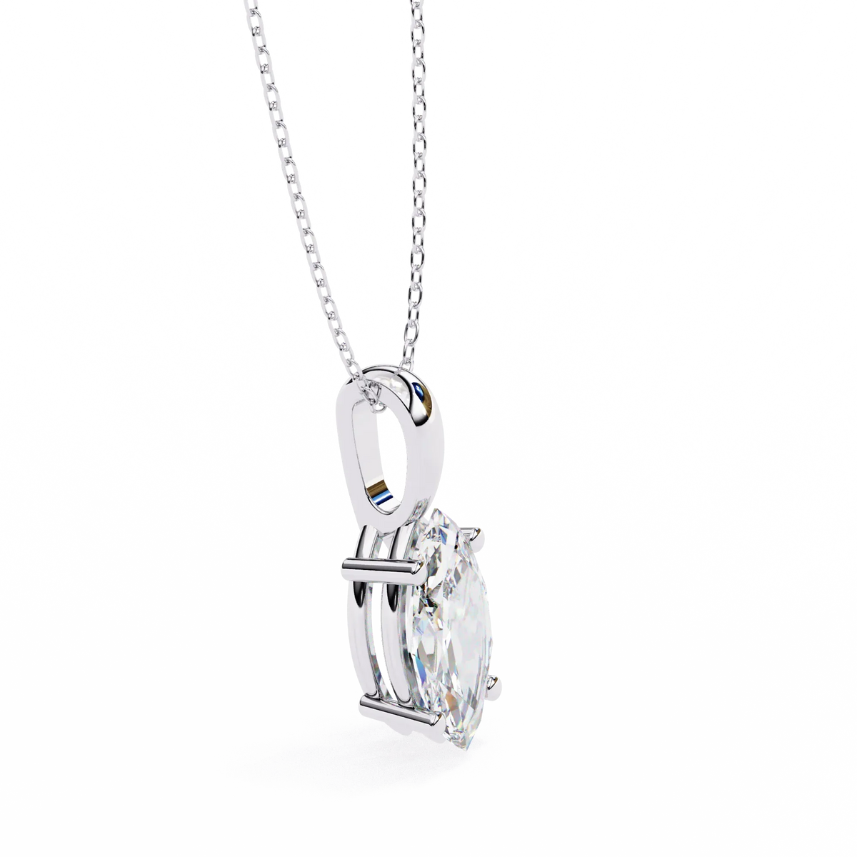 Sleek Marquise Lab-Grown Diamond Necklace - Ophiratbf