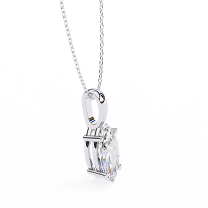 Sleek Marquise Lab-Grown Diamond Necklace