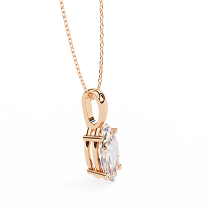 Sleek Marquise Lab-Grown Diamond Necklace