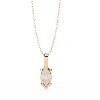 Sleek Marquise Lab-Grown Diamond Necklace - Ophiratbf