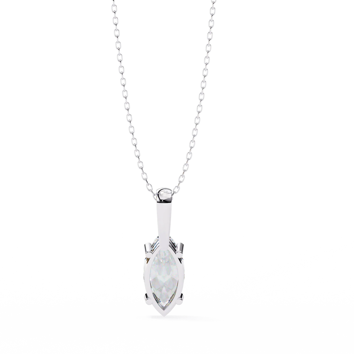 Sleek Marquise Lab-Grown Diamond Necklace - Ophiratbf