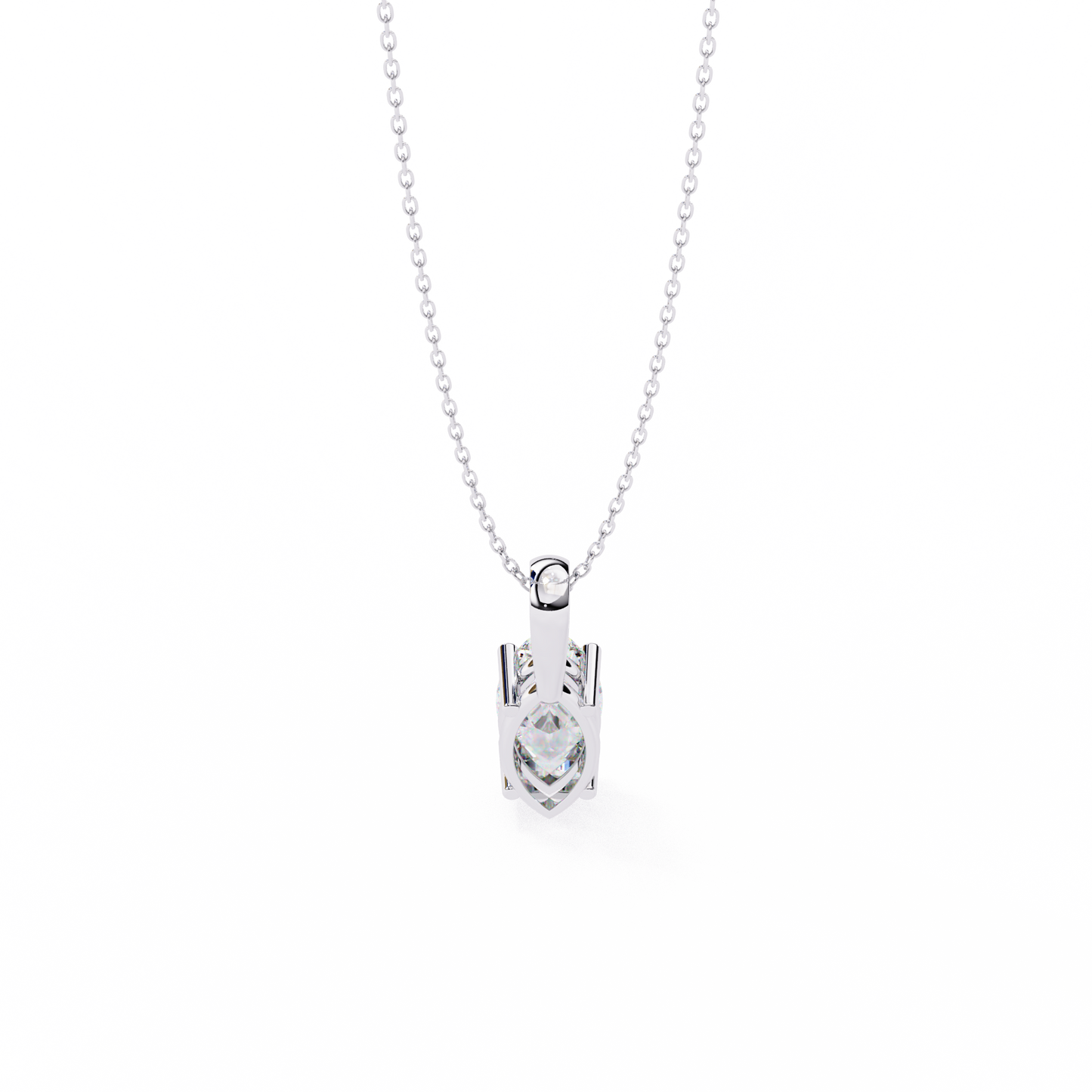 sleek marquise lab-grown diamond necklace
