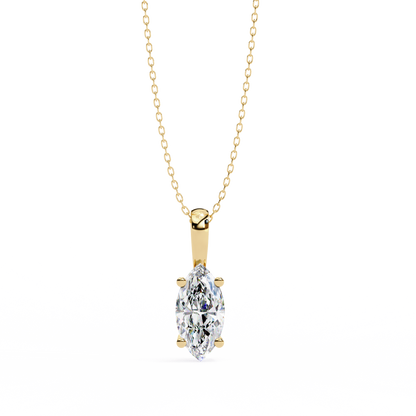 Sleek Marquise Lab-Grown Diamond Necklace
