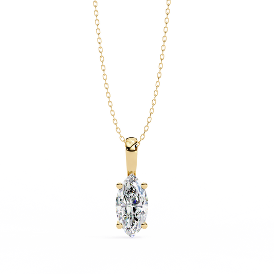 Sleek Marquise Lab-Grown Diamond Necklace