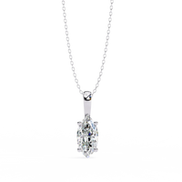 Sleek Marquise Lab-Grown Diamond Necklace - Ophiratbf