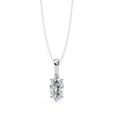 Sleek Marquise Lab-Grown Diamond Necklace