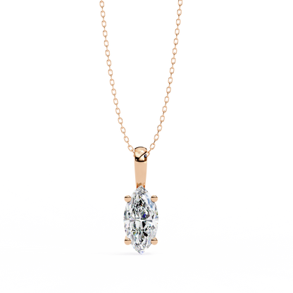 Sleek Marquise Lab-Grown Diamond Necklace