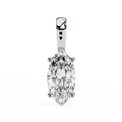 Sleek Marquise Lab-Grown Diamond Necklace