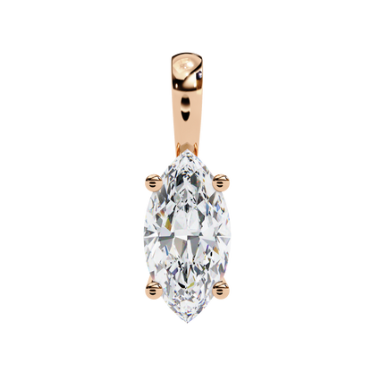 Sleek Marquise Lab-Grown Diamond Necklace