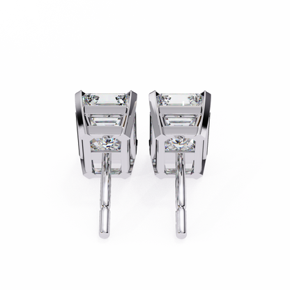 Emerald Prism Lab Grown Diamond Studs